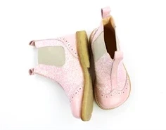 Angulus støvlette rosa/beige glitter med hulmønster